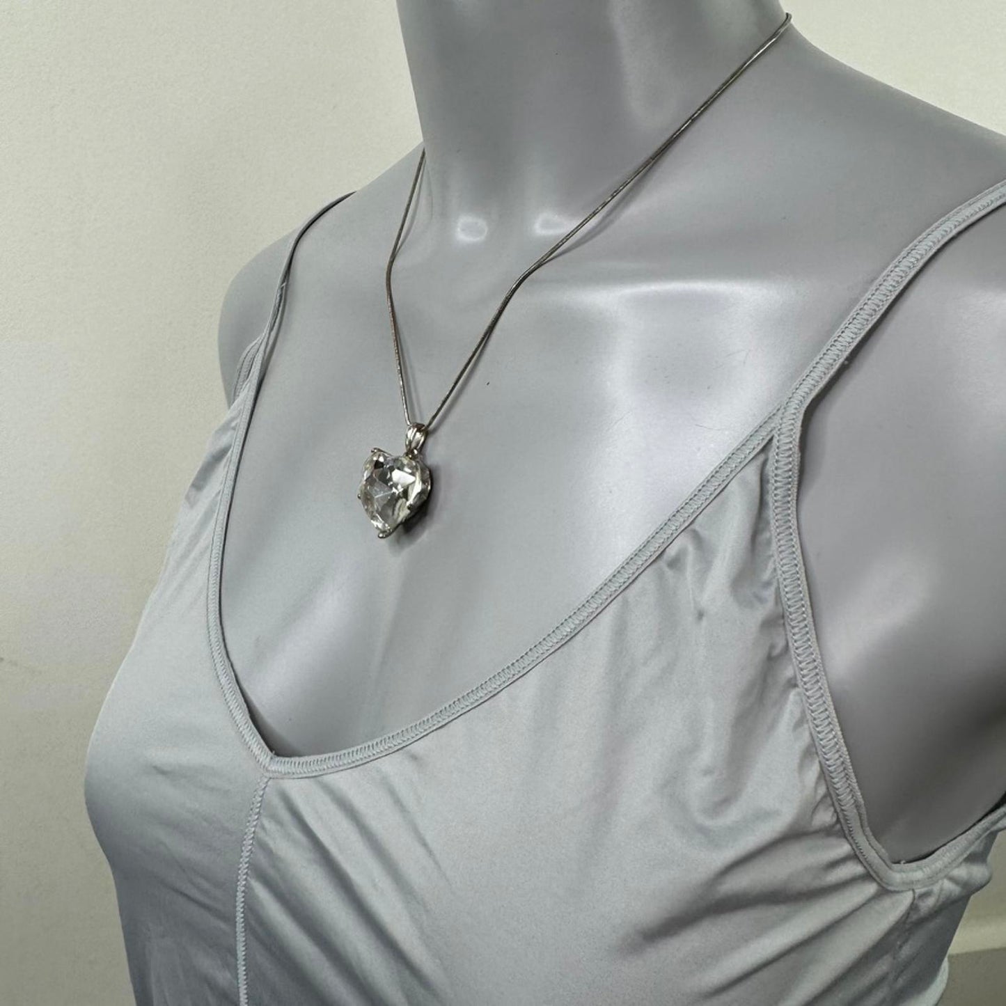 Lightweight silver cami tank top stretchy grey