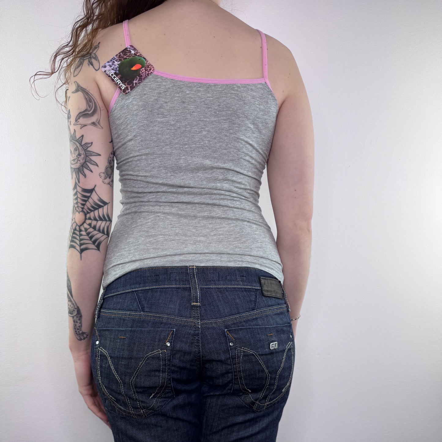 Y2K vintage polka dot cami top