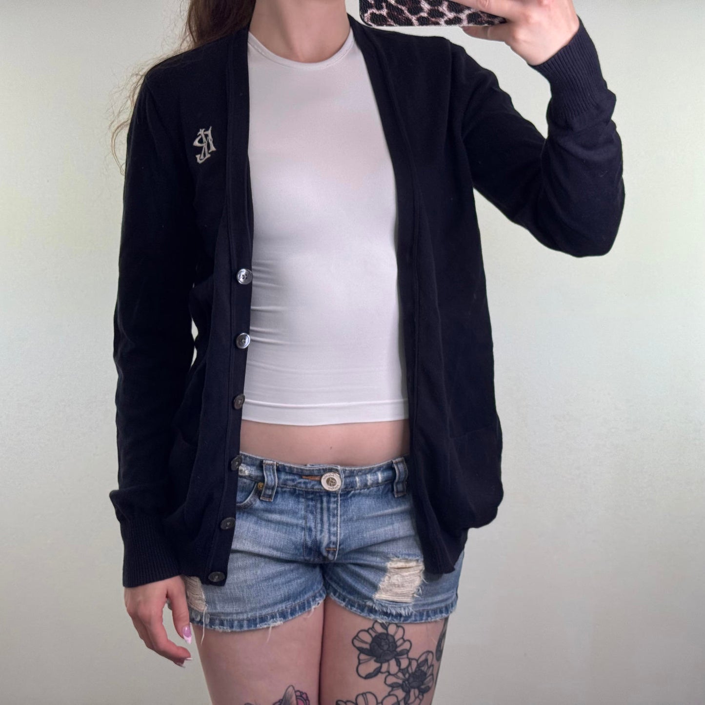 Ralph Lauren Polo Jeans Co button up cardigan V neck thin knit long sleeve