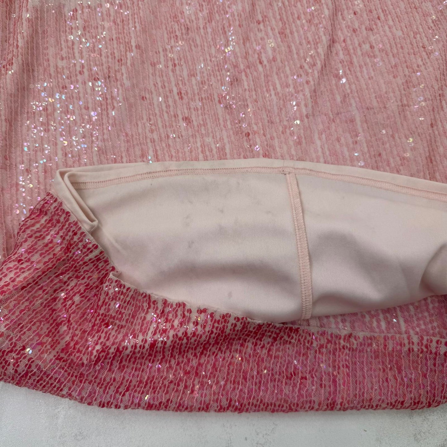 Y2K vintage Karen Millen sequin midi dress ombre pink fitted party evening