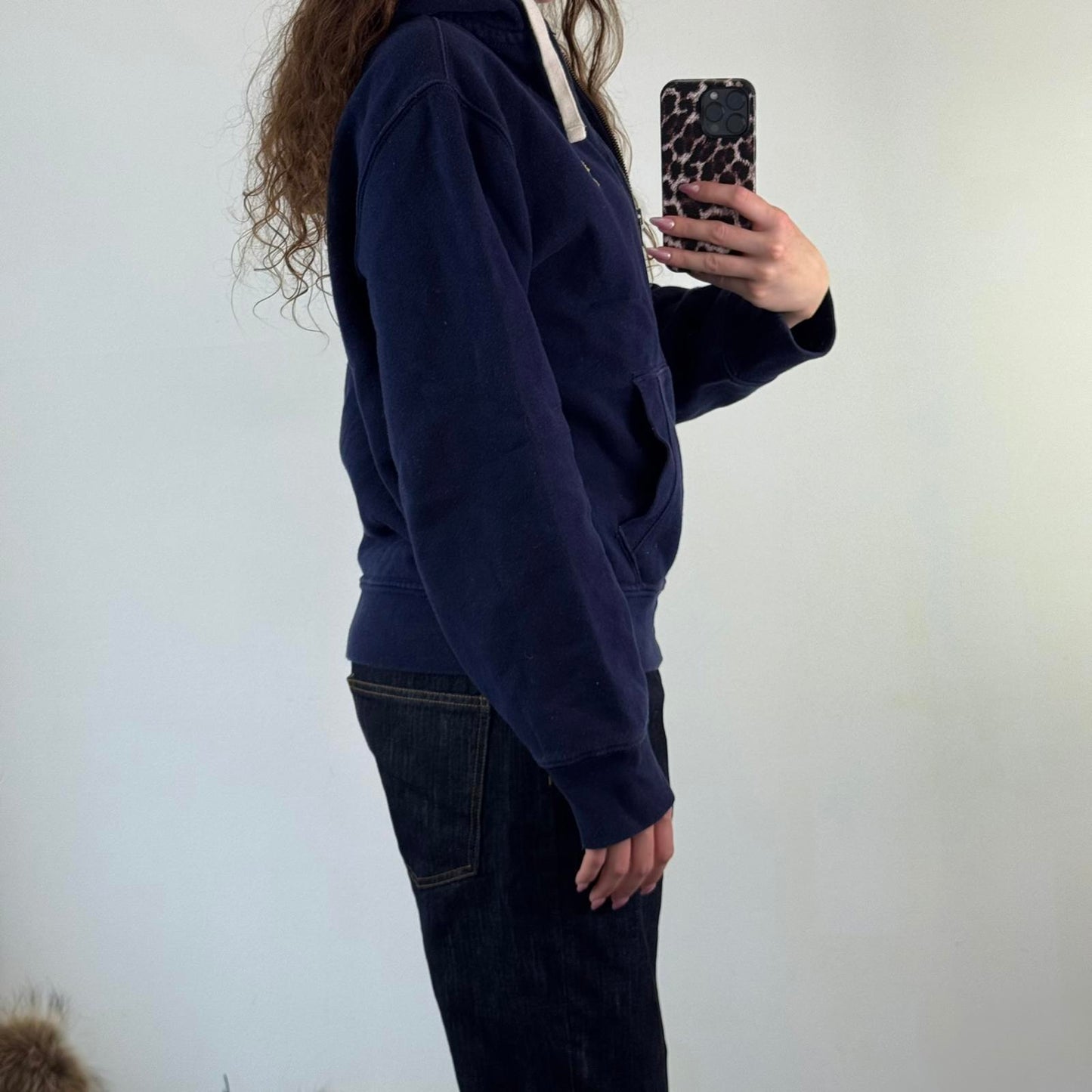 Vintage Polo Ralph Lauren zip up hoodie navy thick heavyweight