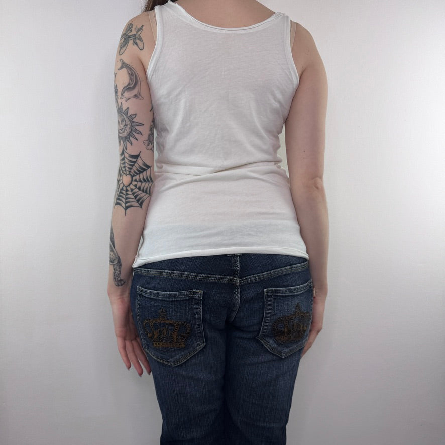 Graphic print woman tank top