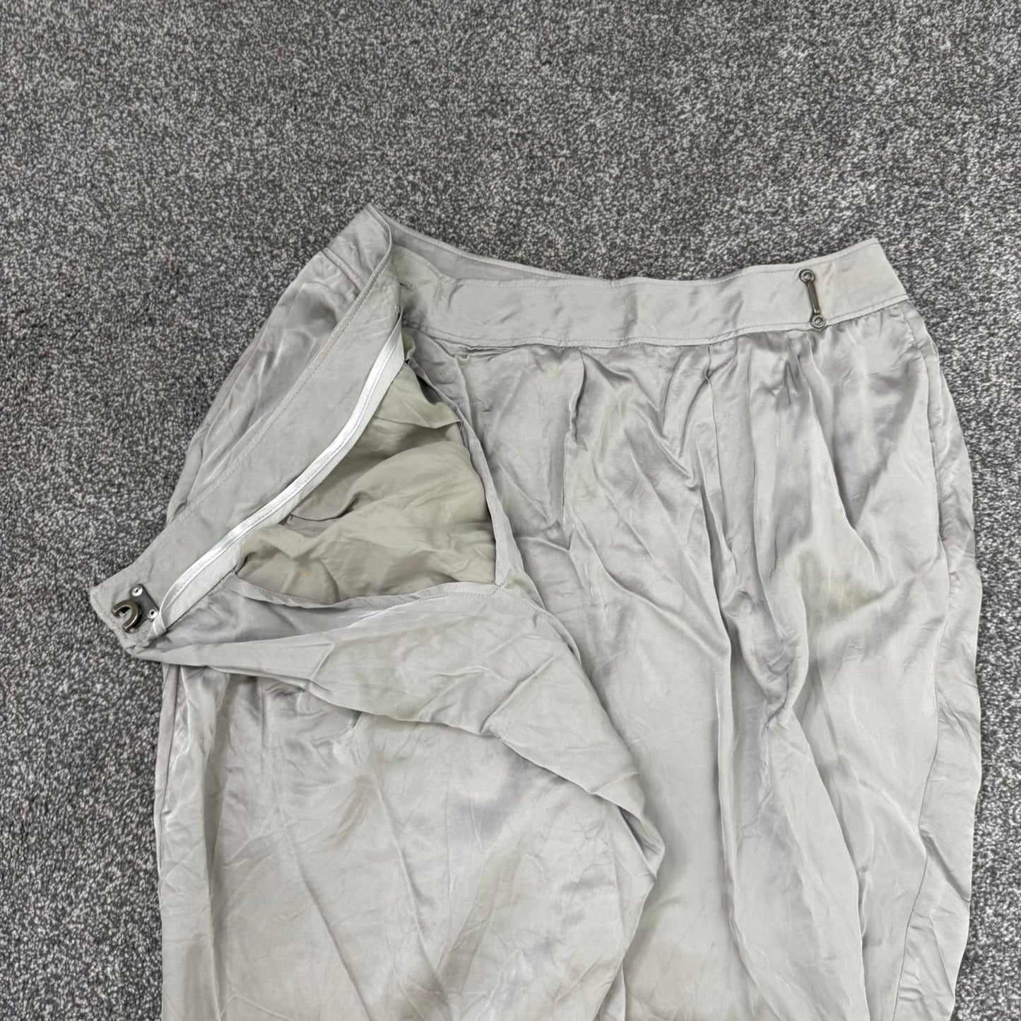 Vintage McQ Alexander McQueen silver harem pants trousers silver baggy carrot