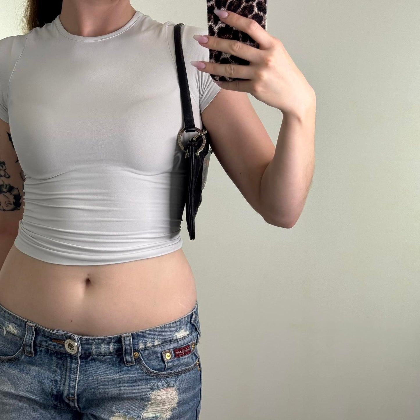 Y2K vintage DKNY mini small canvas shoulder bag black silver zipper closure