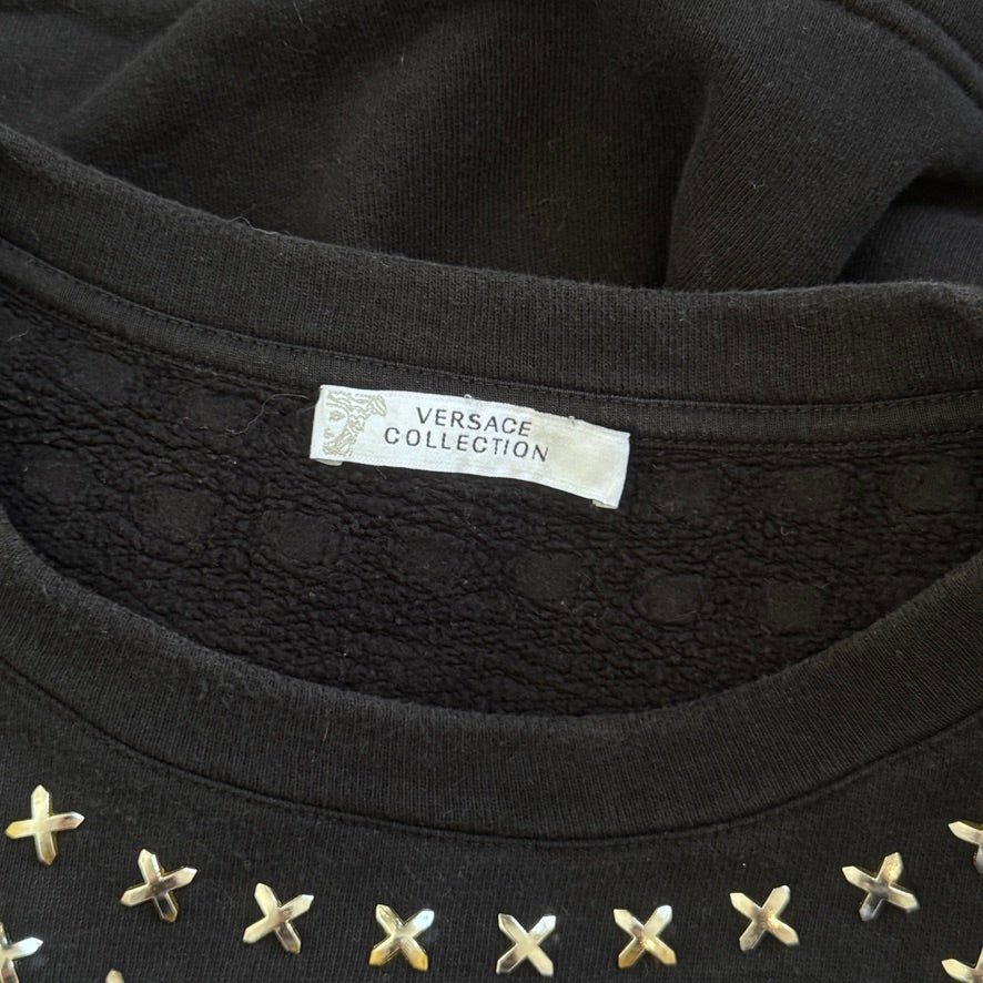 Versace Collection sweatshirt embellished metal cross