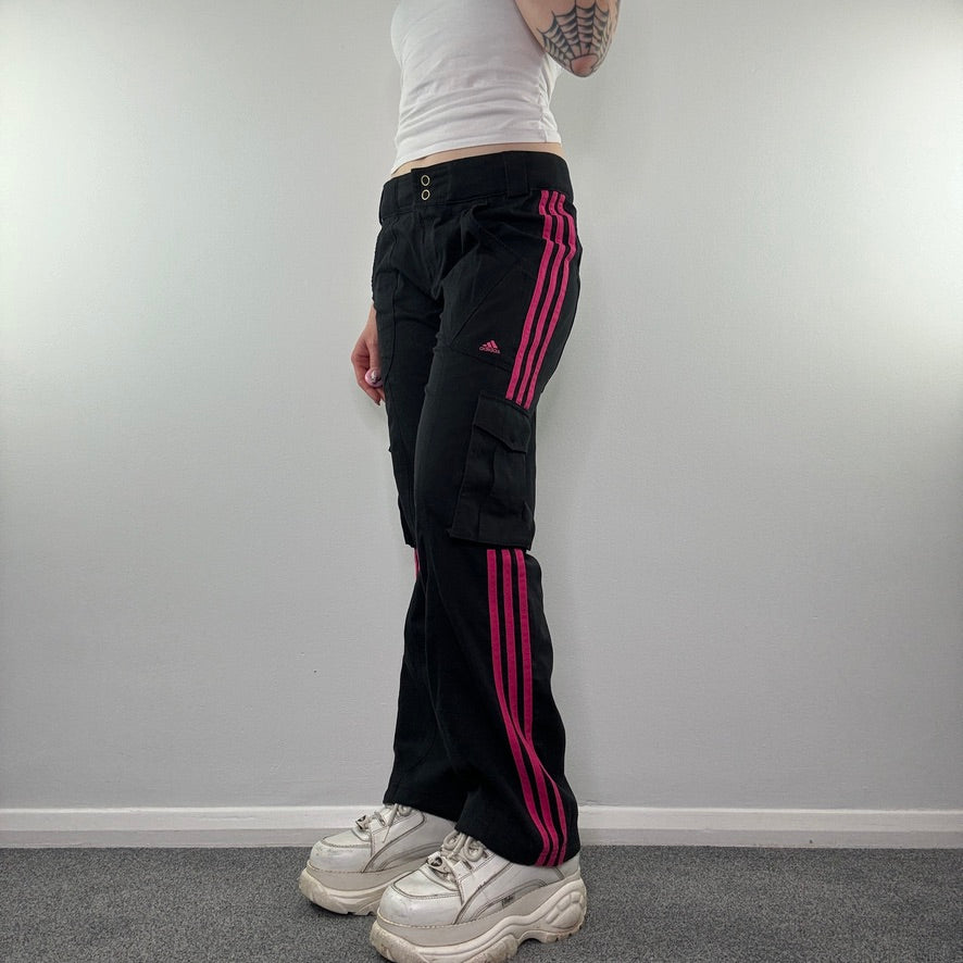 Y2K vintage Adidas mid rise tracksuit cargo baggy bottoms