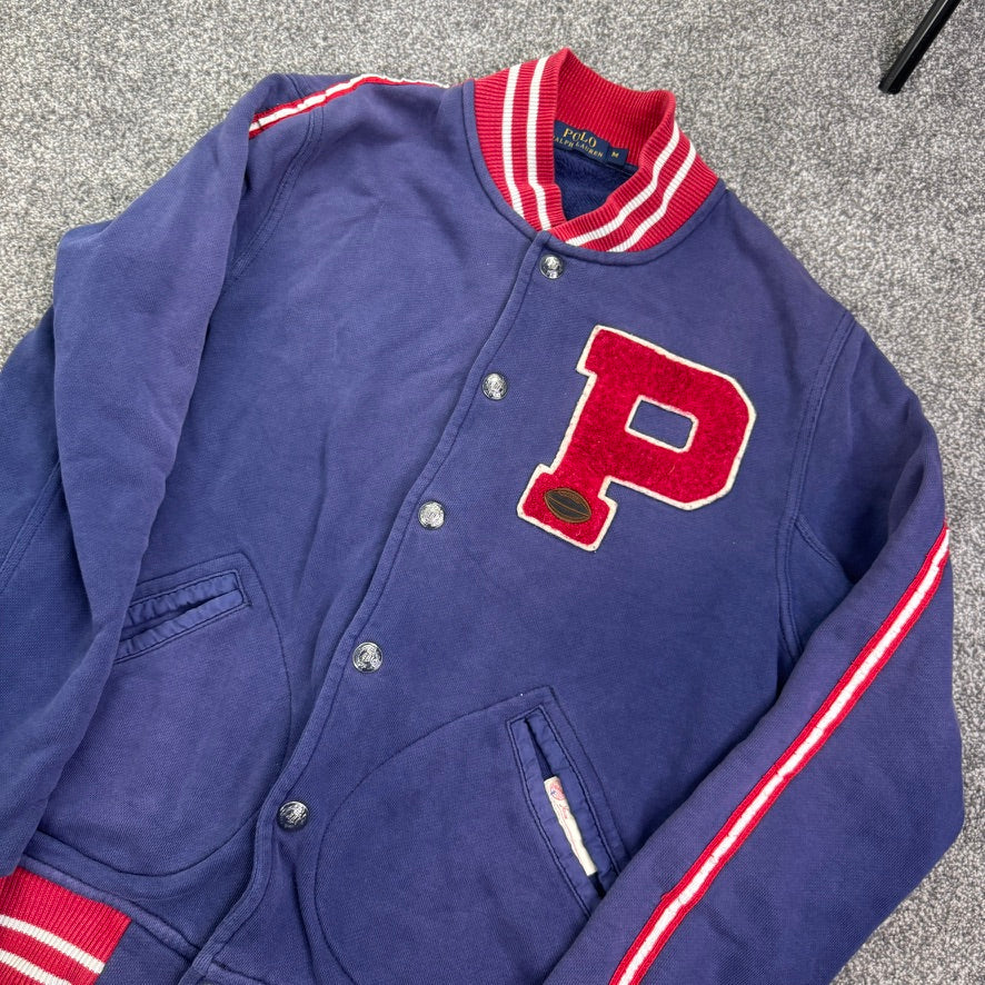 Vintage Polo Ralph Lauren varsity letterman bomber jacket New York Drake