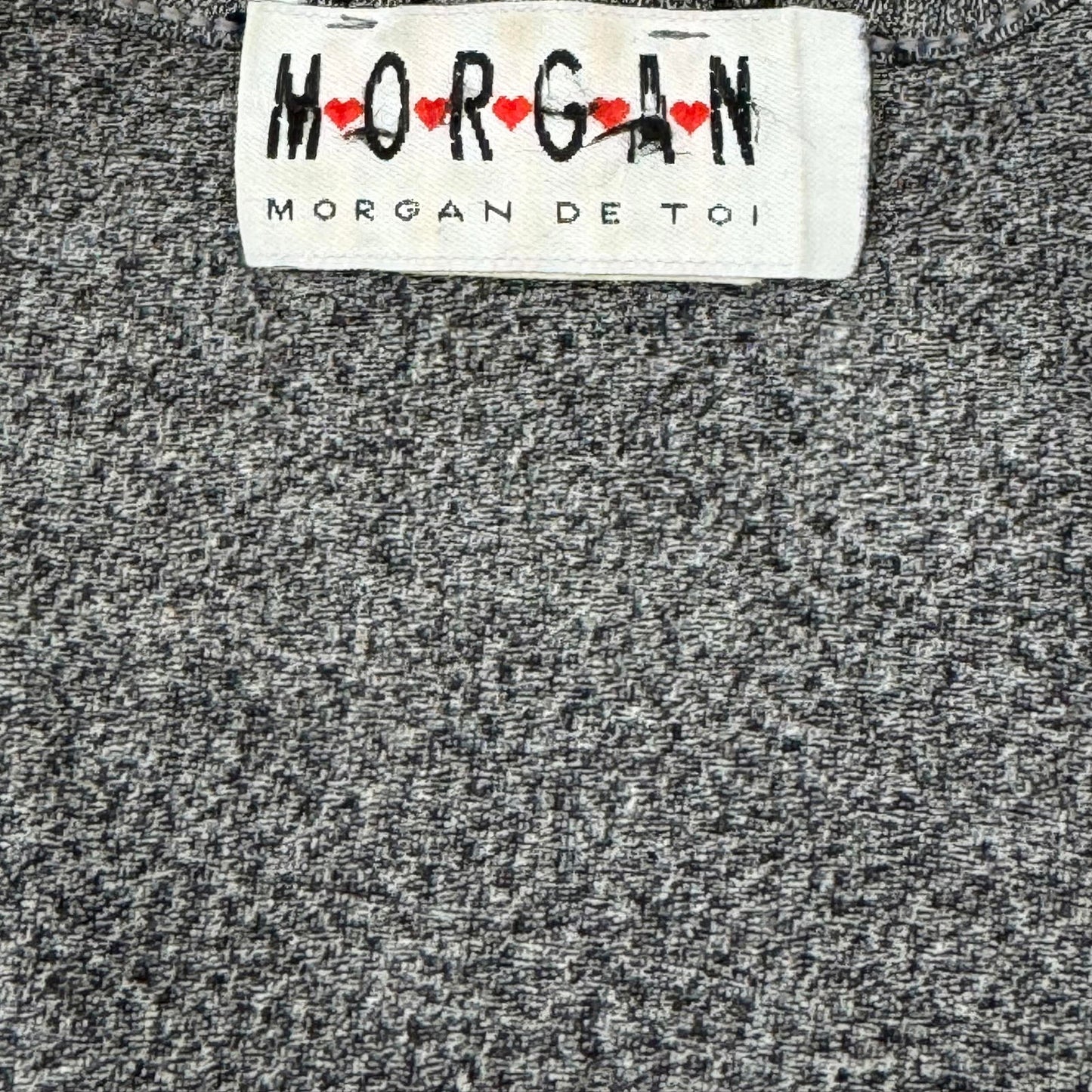 Y2K vintage Morgan De Toi baby tee short sleeve fitted v neck graphic print