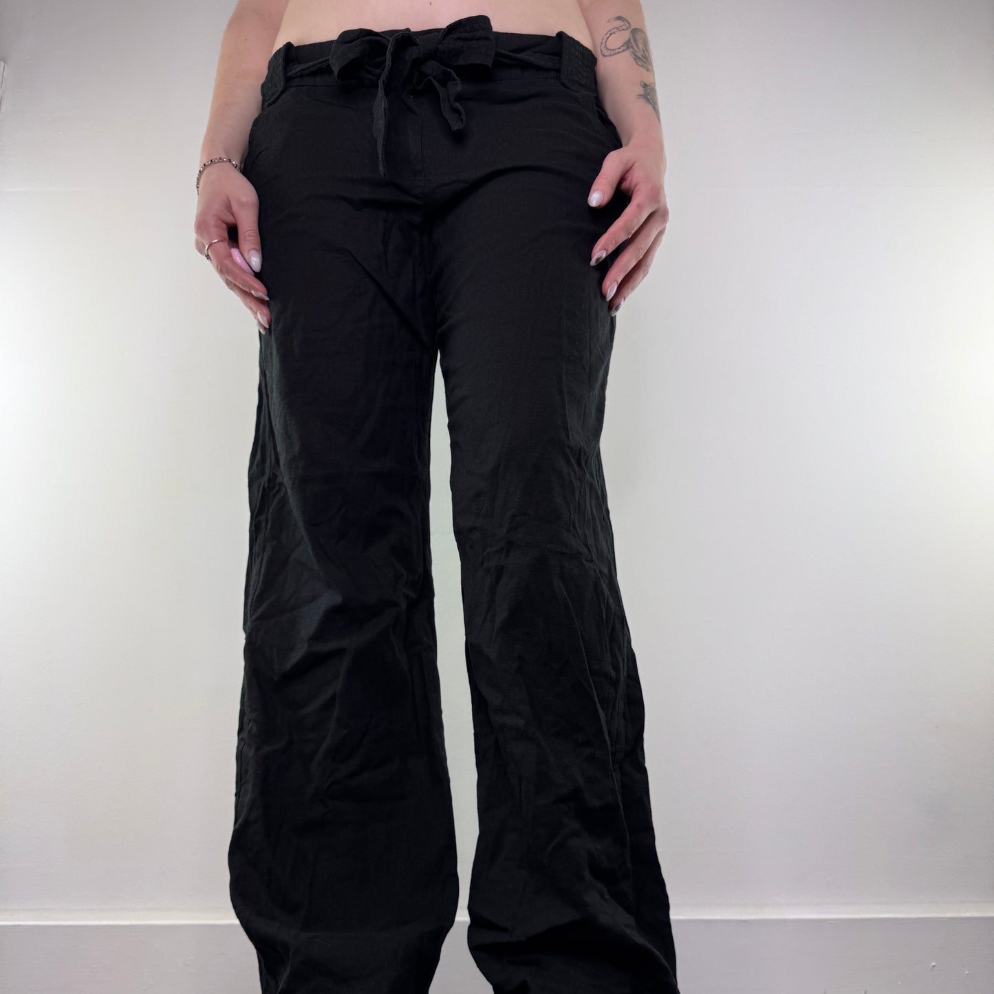 Y2K vintage lightweight linen baggy trousers