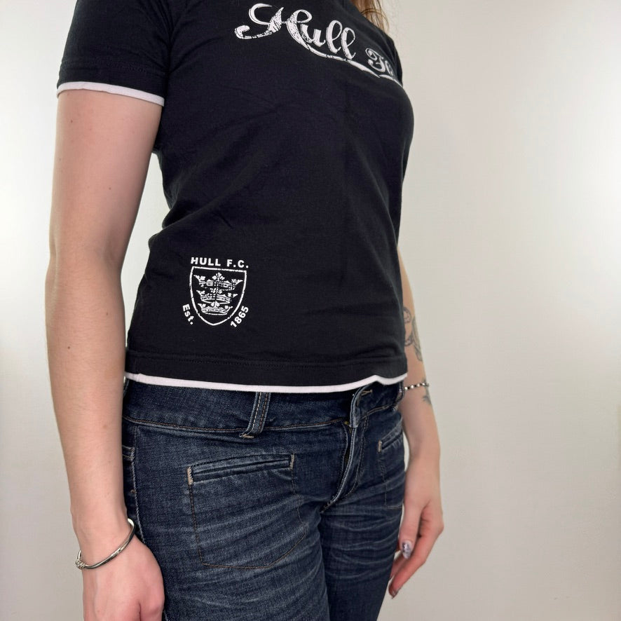 Y2K vintage Hull F.C spell out t shirt