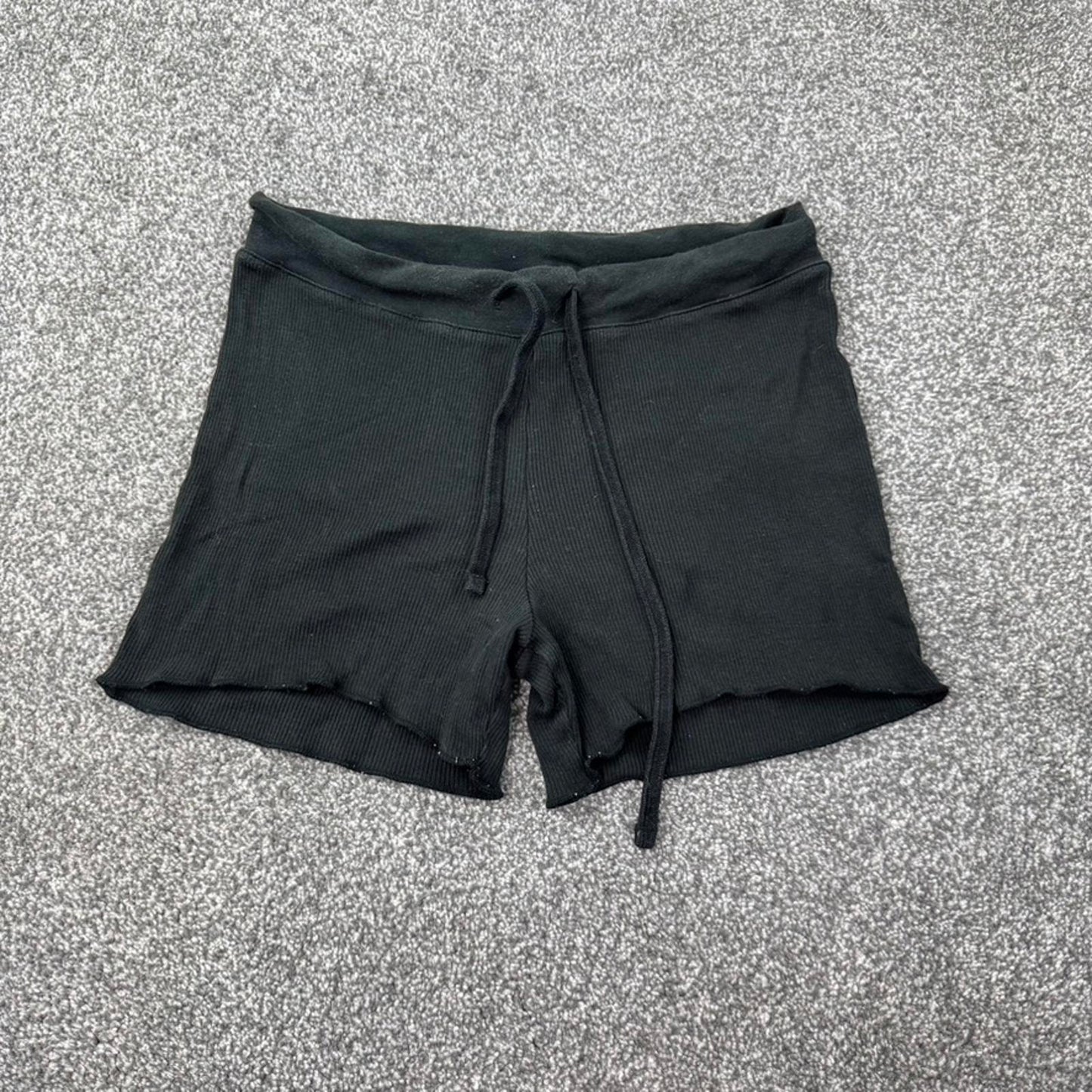 Skims ribbed mini shorts stretchy drawstring