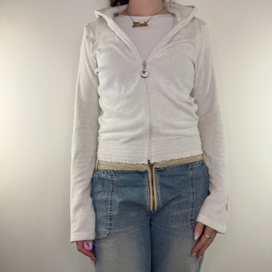 Y2K vintage Victoria’s Secret Pink towelling zip up hoodie