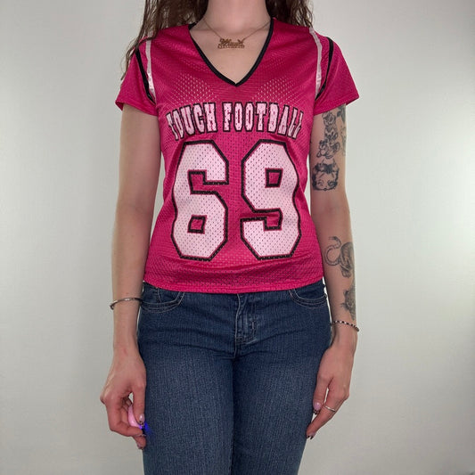 Y2K vintage netted 69 football top