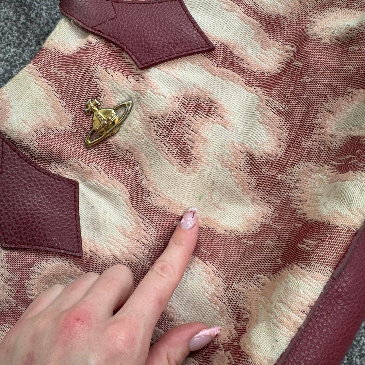 Vintage Vivienne Westwood Yasmine bowling handbag St Tropez cloth leopard print