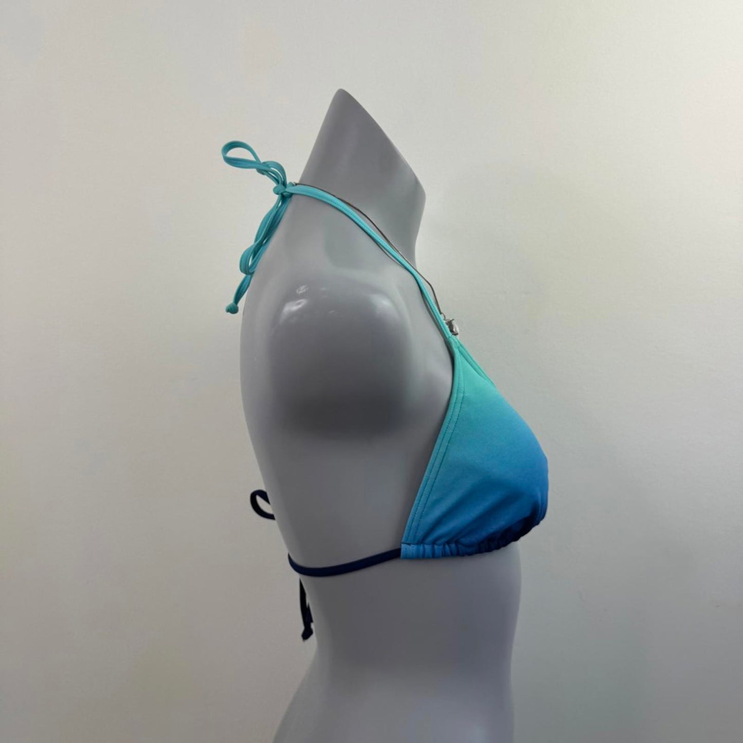 Y2K vintage ombre halter neck bikini top blue padded bust