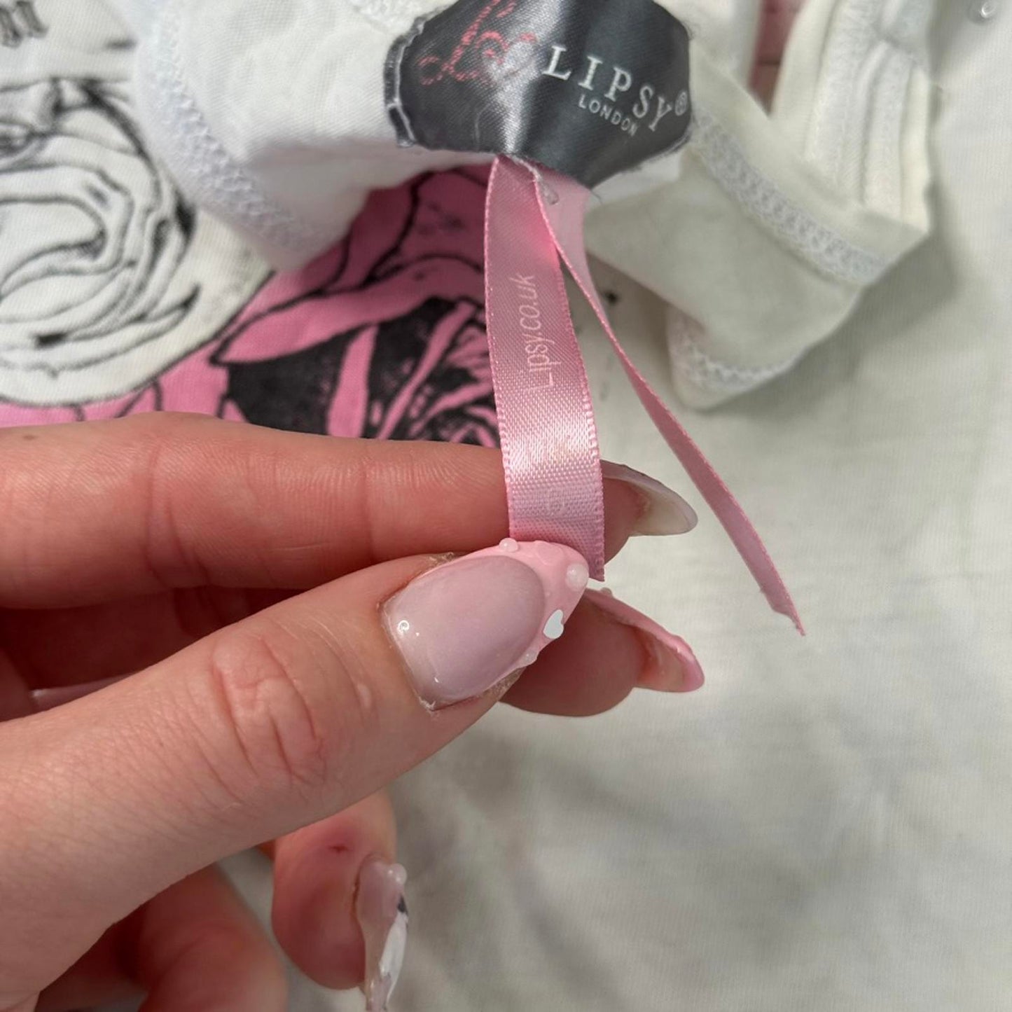 Y2K vintage tattoo graphic print rhinestone baggy tank top