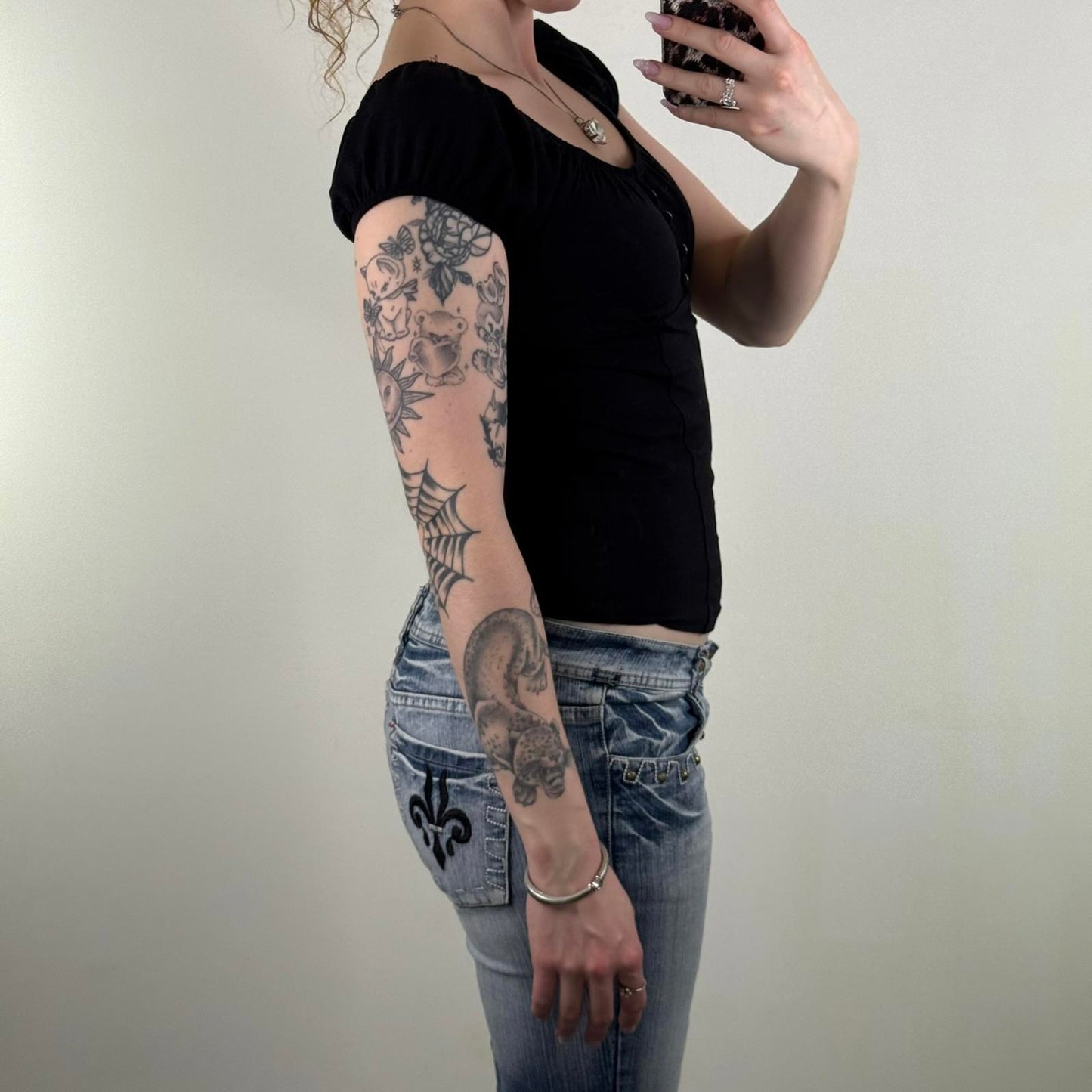 Y2K vintage milkmaid top cap sleeve rhinestone ruched bust flattering fitted