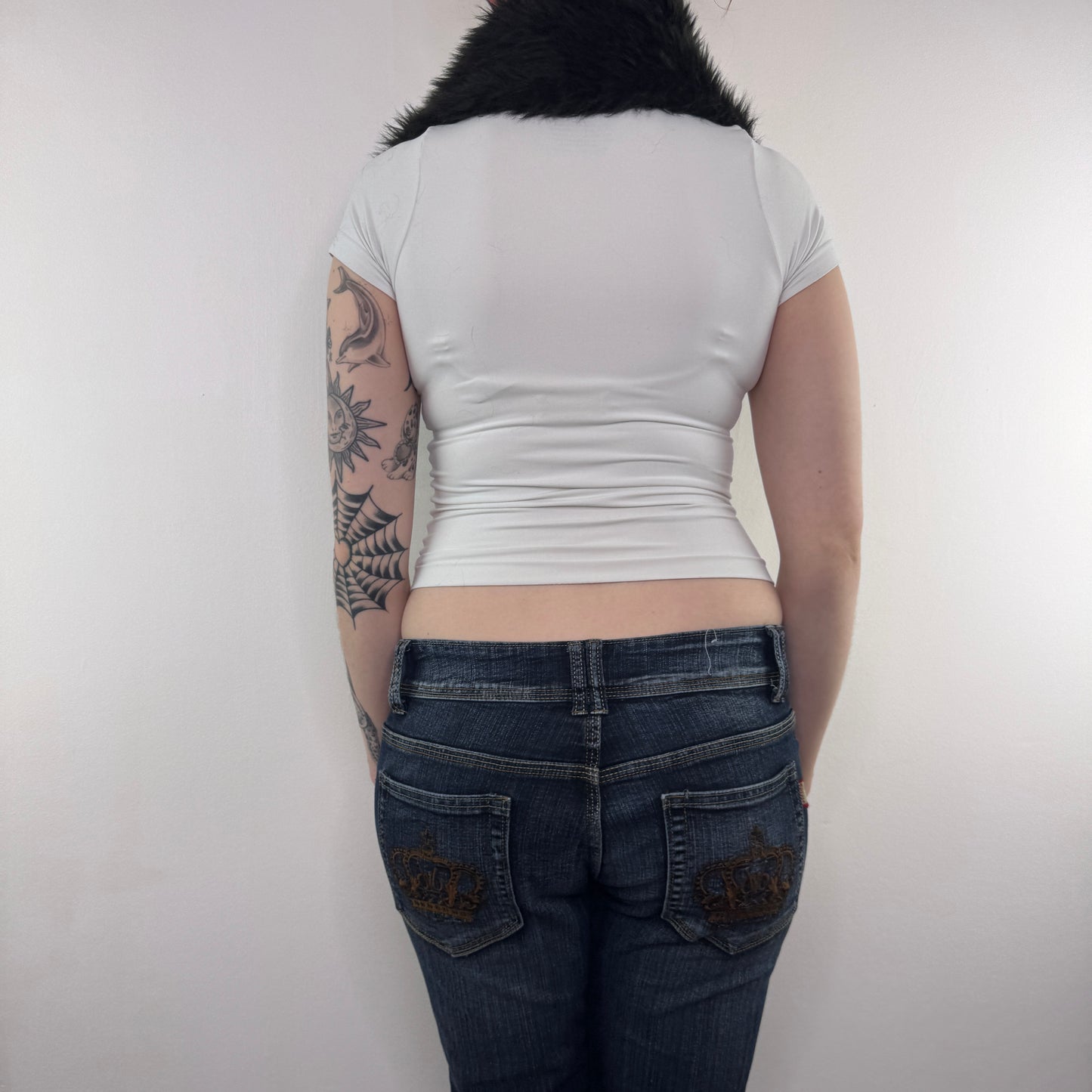 Y2K vintage faux fur shawl cape