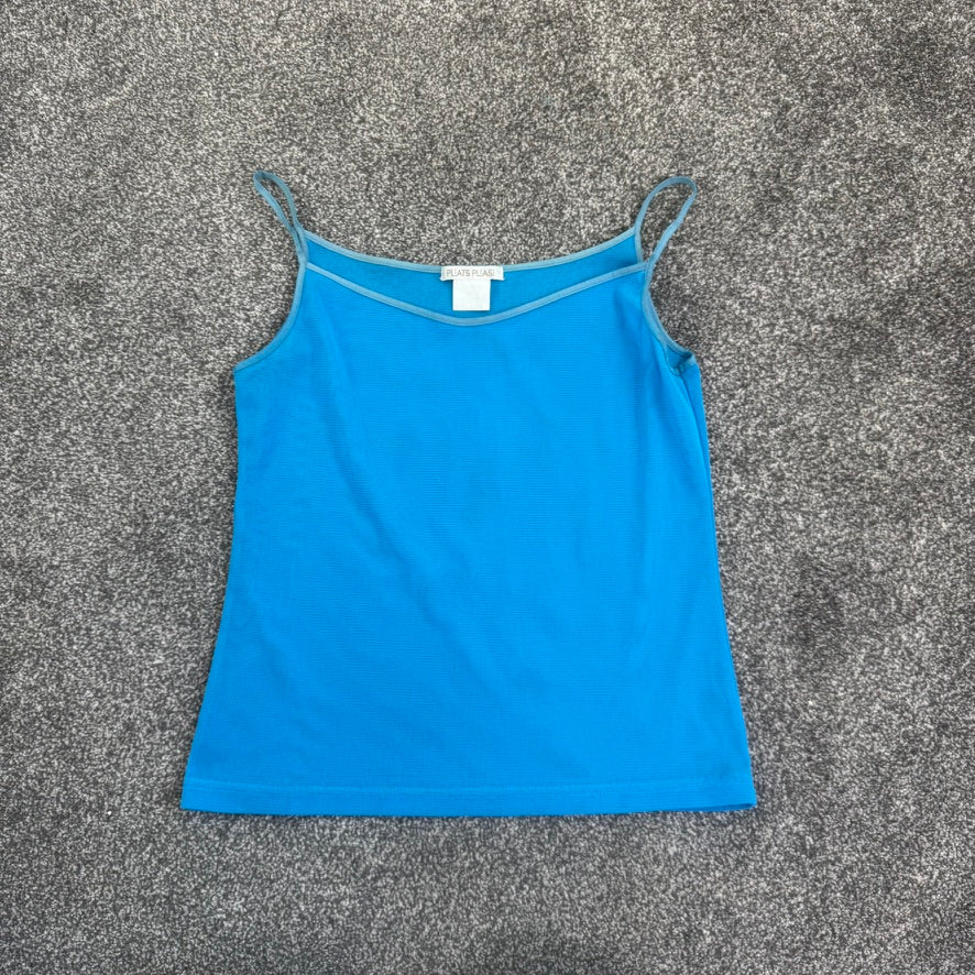 Issey Miyake Pleats Please mesh cami top