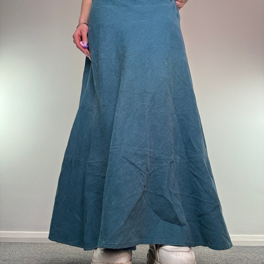 Y2K corduroy maxi skirt