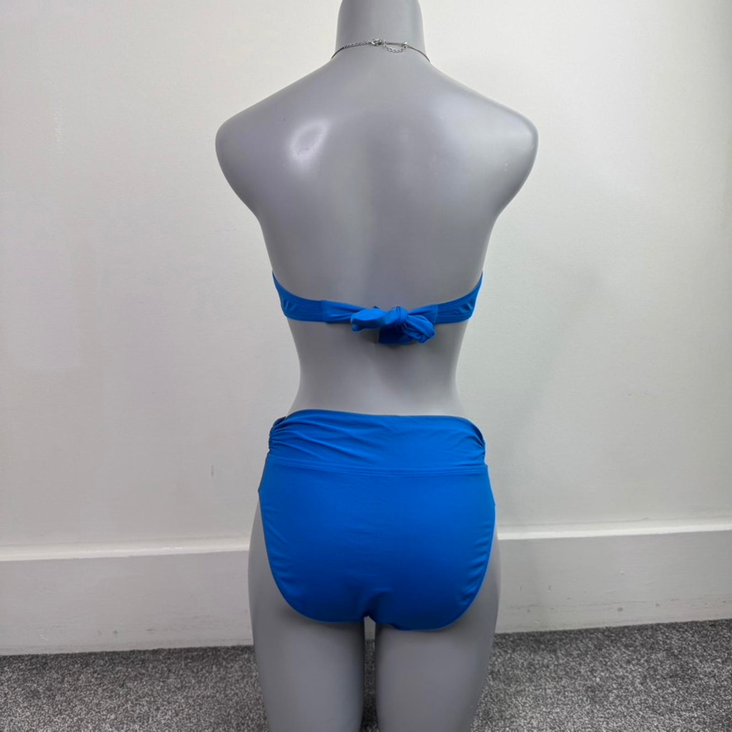 Y2K vintage strapless hipster high waist leg matching bikini set ruched