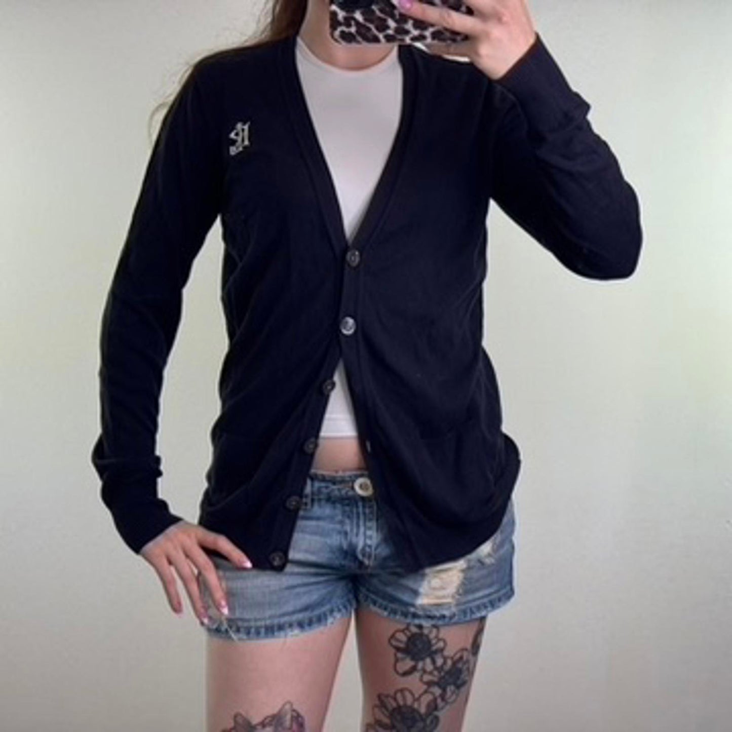 Ralph Lauren Polo Jeans Co button up cardigan V neck thin knit long sleeve