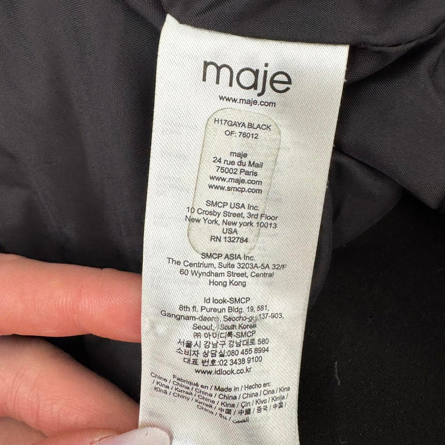 maje puffer jacket coat padded zip up round neckline quilted feather down