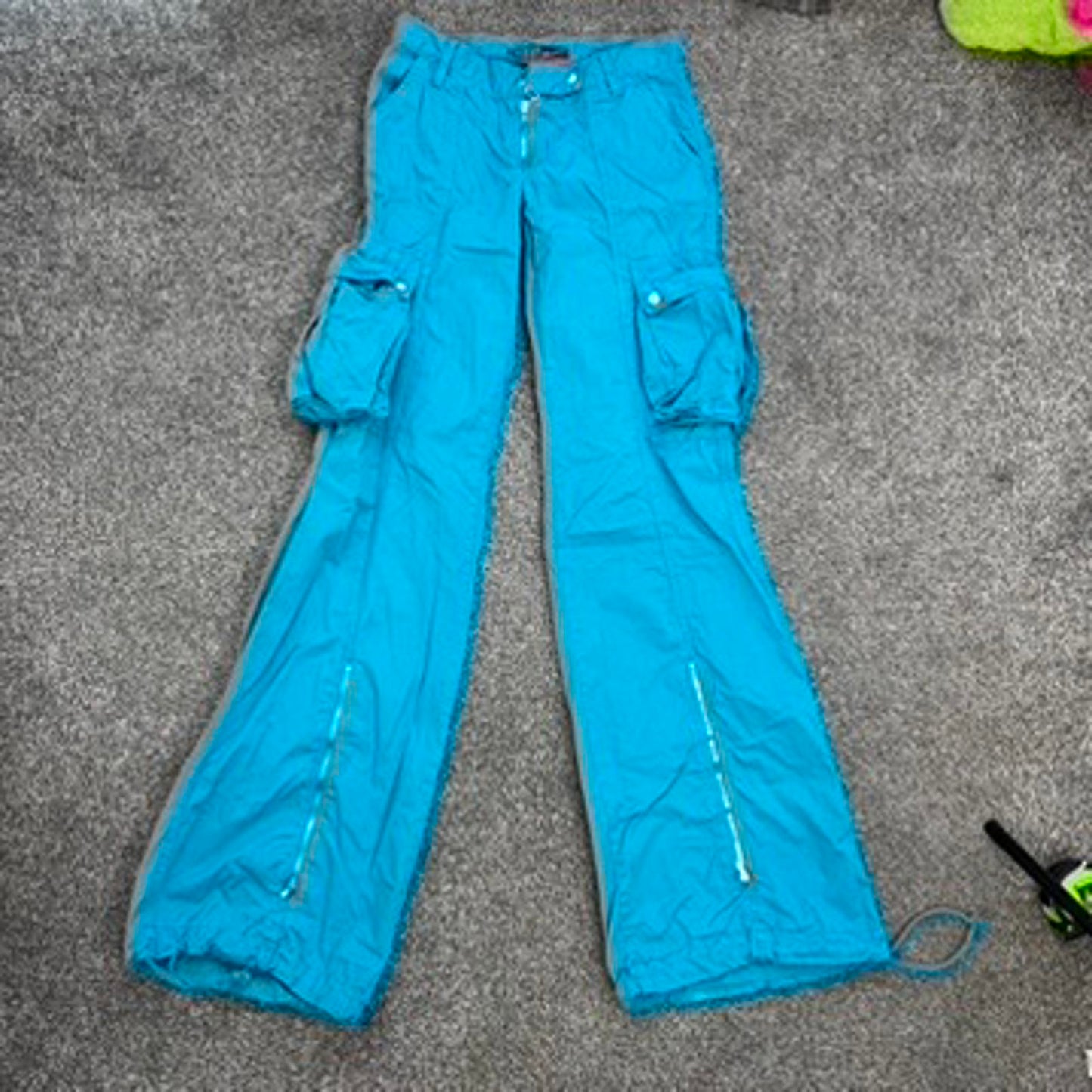 Y2K vintage low rise baggy cargo trousers utility parachute oversized