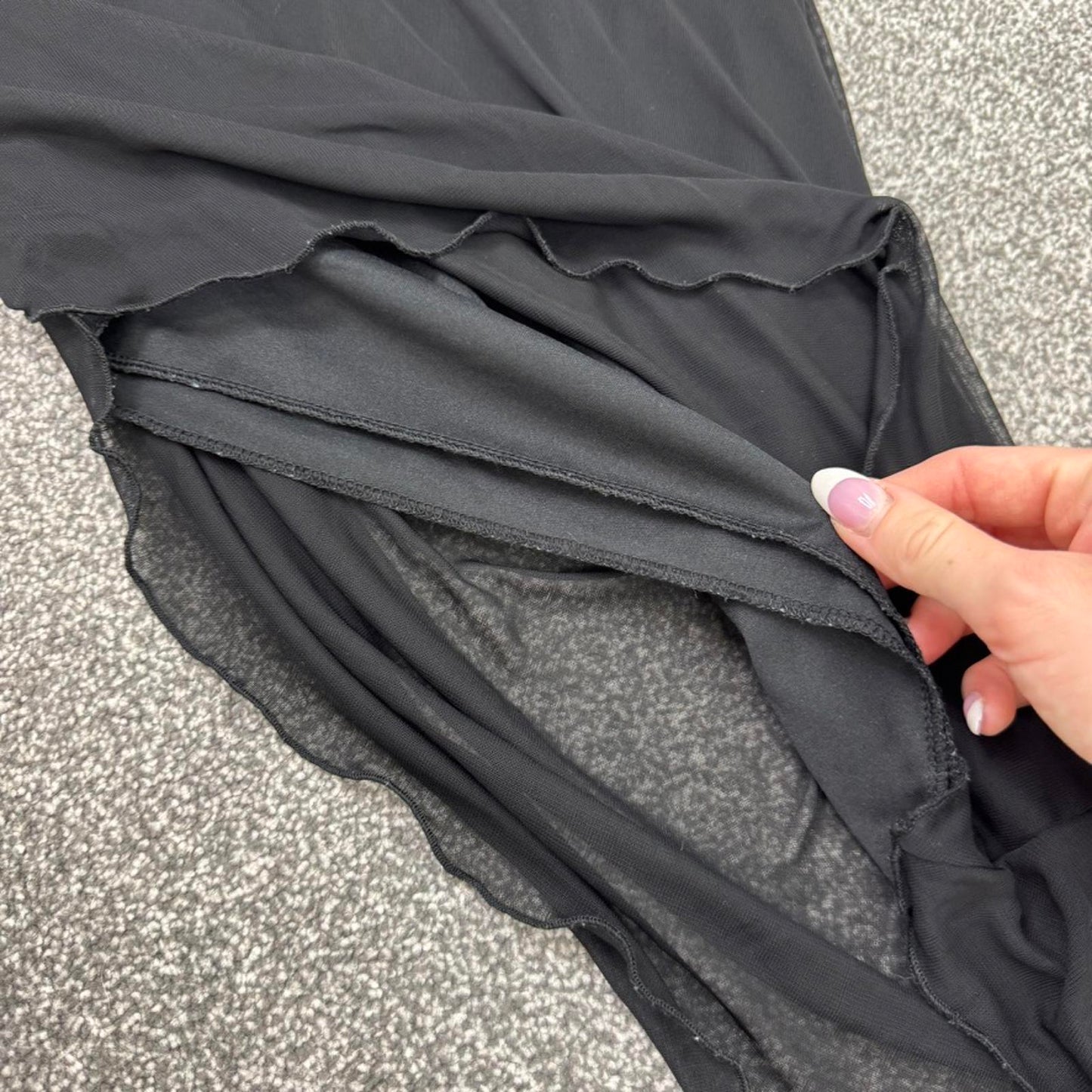 Y2K vintage Topshop strapless mesh ruched midi dress asymmetrical party ruffle