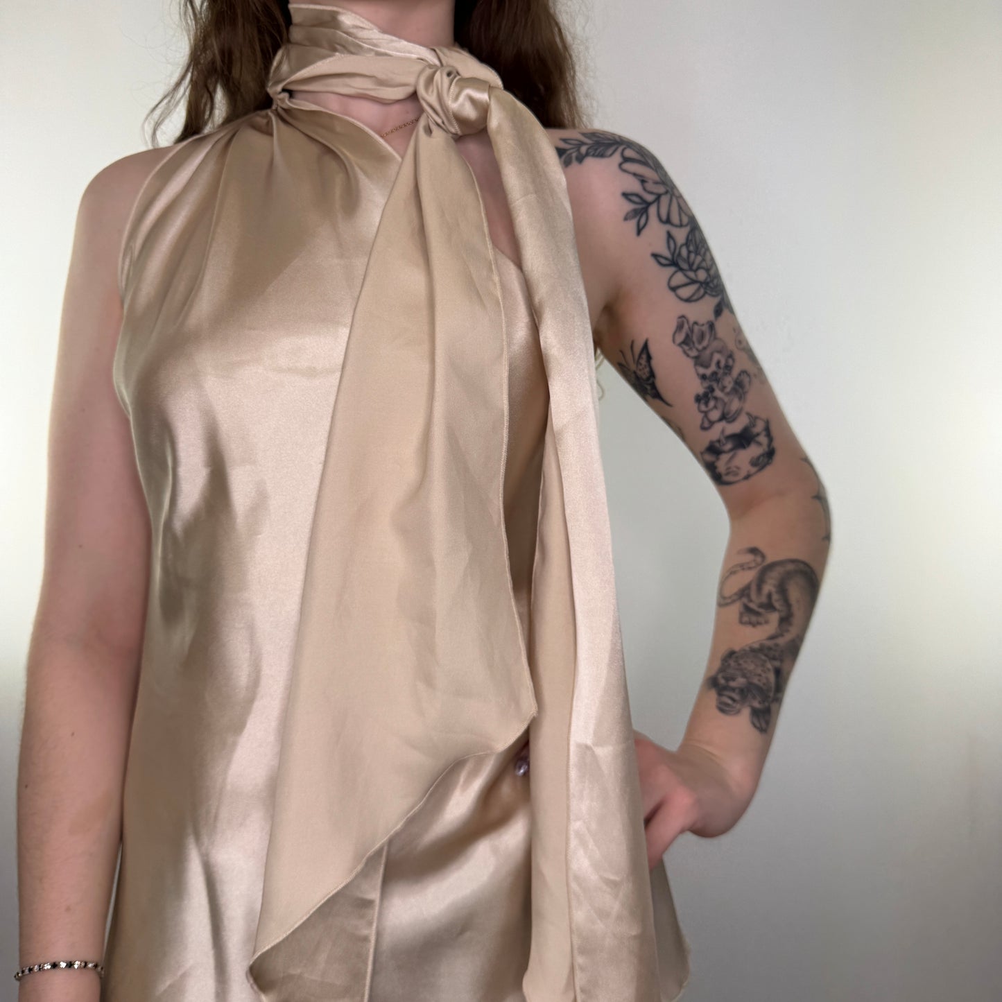 Y2K vintage Morgan De Toi halter neck floaty top