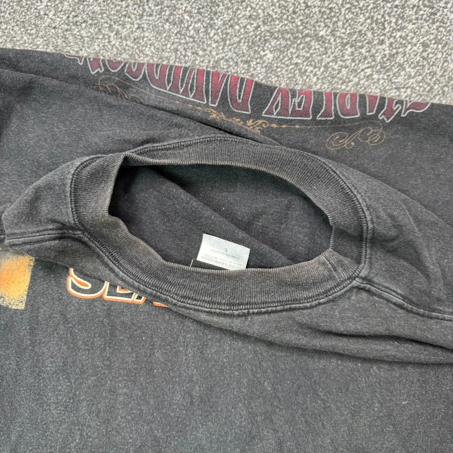 Y2K vintage 2009 Harley Davidson Seattle short sleeve t shirt eagle filigree