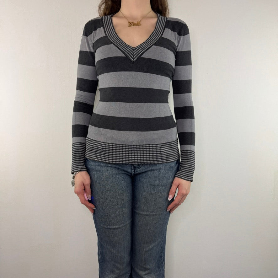Y2K vintage Jane Norman striped fine knit jumper