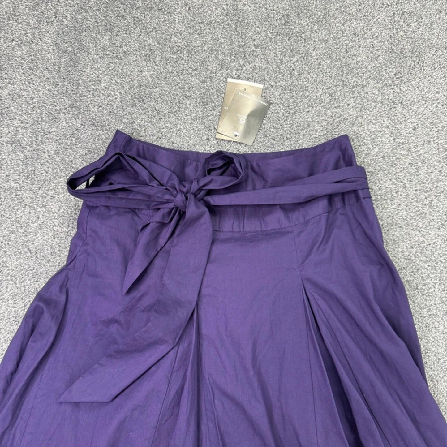Y2K vintage floaty midi skirt with bow belt a line purple flowy