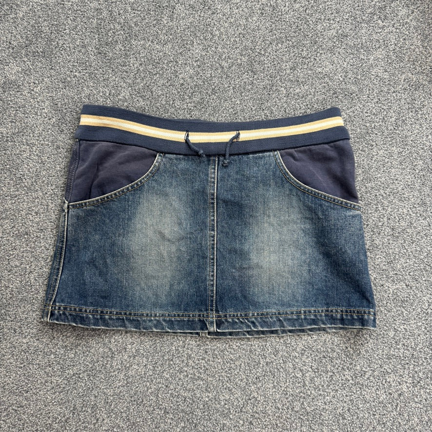 Y2K stretchy wasitband denim mini skrt