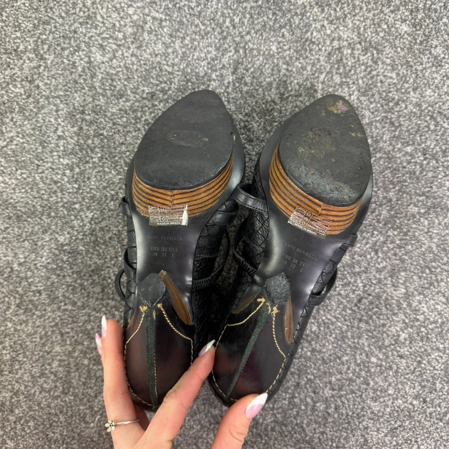 Y2K vintage archive leather platform high heels