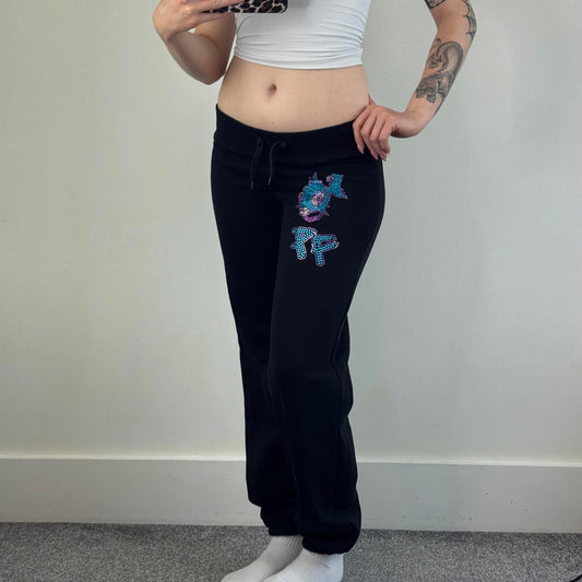 Y2K vintage Punkyfish low rise tracksuit bottoms joggers studded embellished