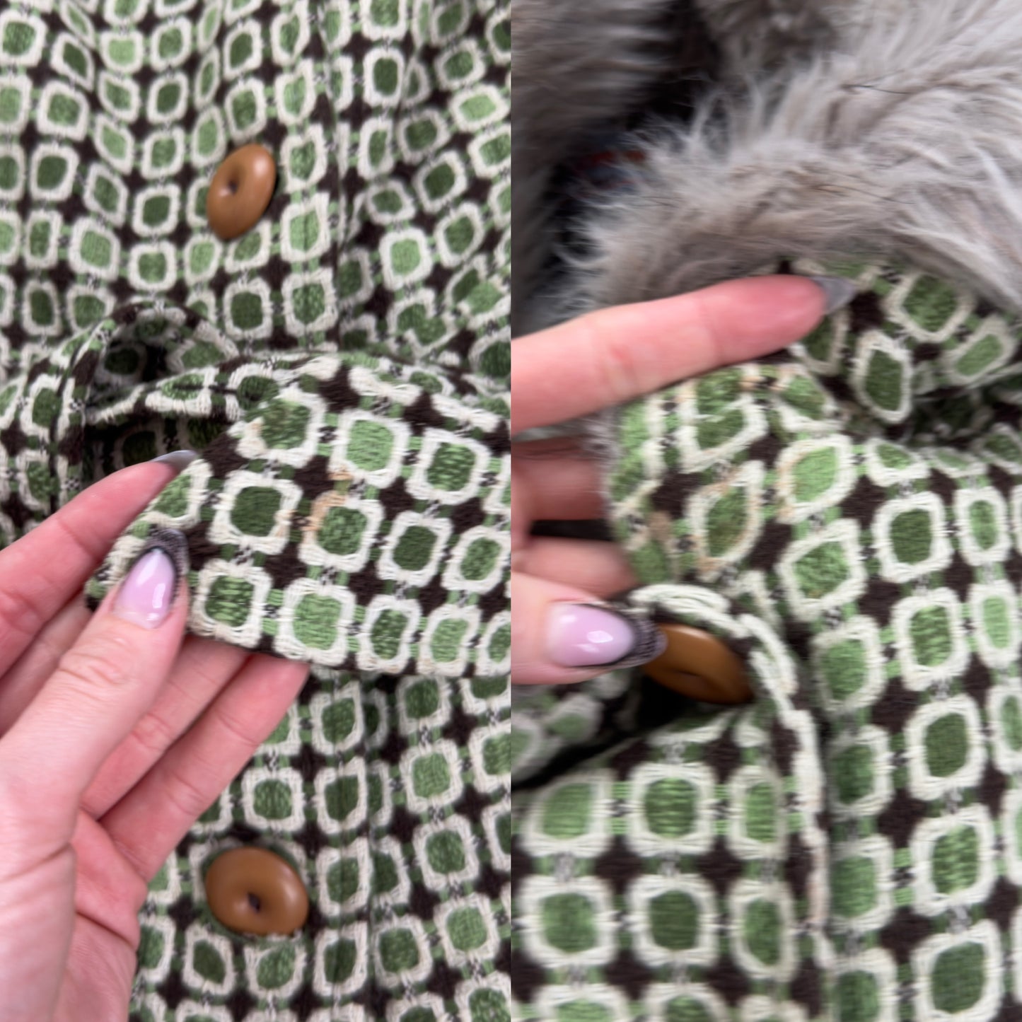 Y2K vintage 60s style wool trench jacket