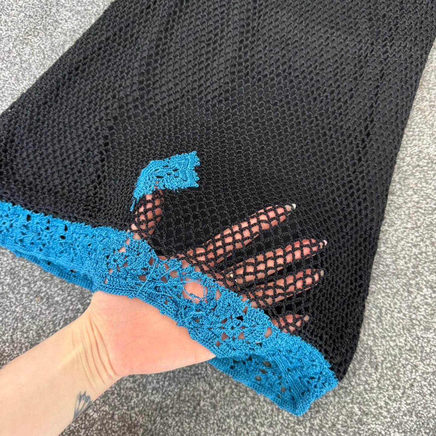 Y2K vintage crochet mini dress v neck summer festival