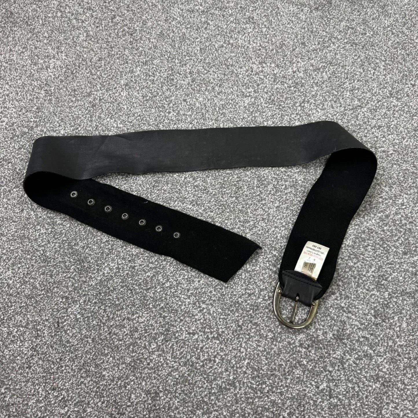 Y2K vintage Next genuine leather chunky belt oval buckle