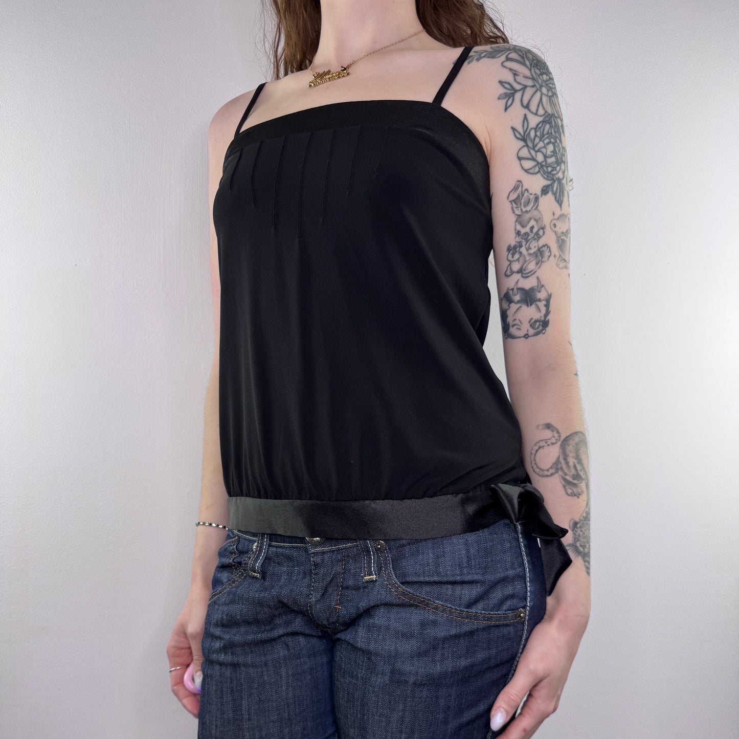Y2K vintage bow cami top
