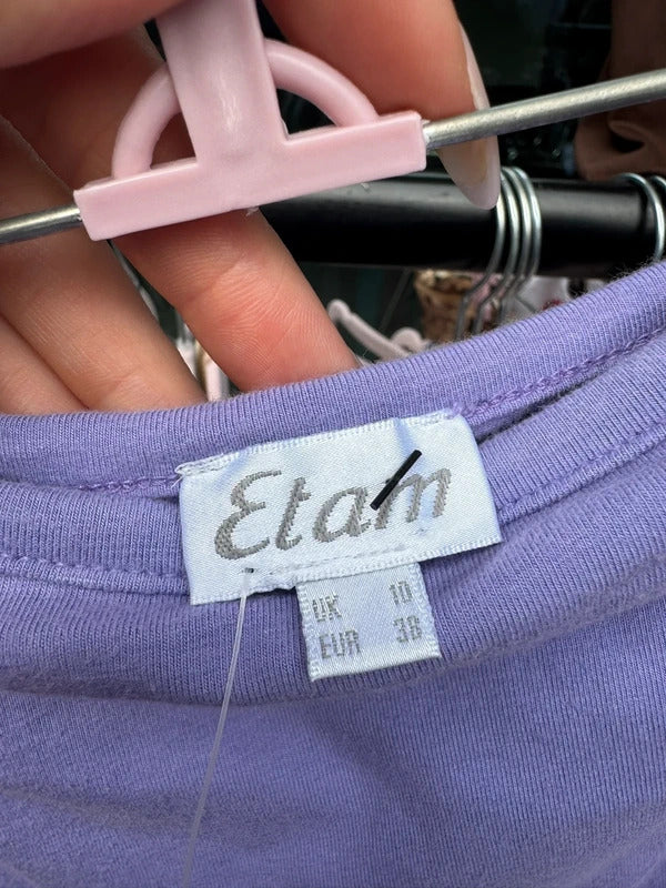 Y2K vintage Etam strapless crop top bandeau v hem