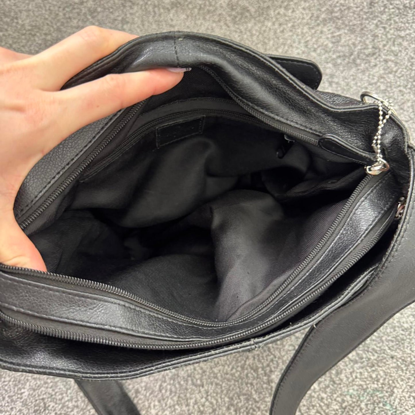 Y2K vintage genuine leather bucket shoulder bag crossbody compartments