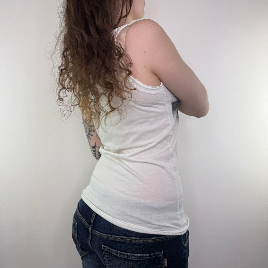 Graphic print woman tank top