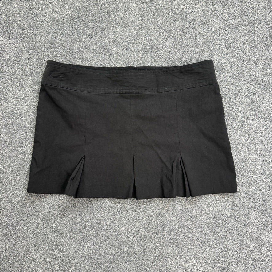 Y2K micro low rise pleated office mini skirt