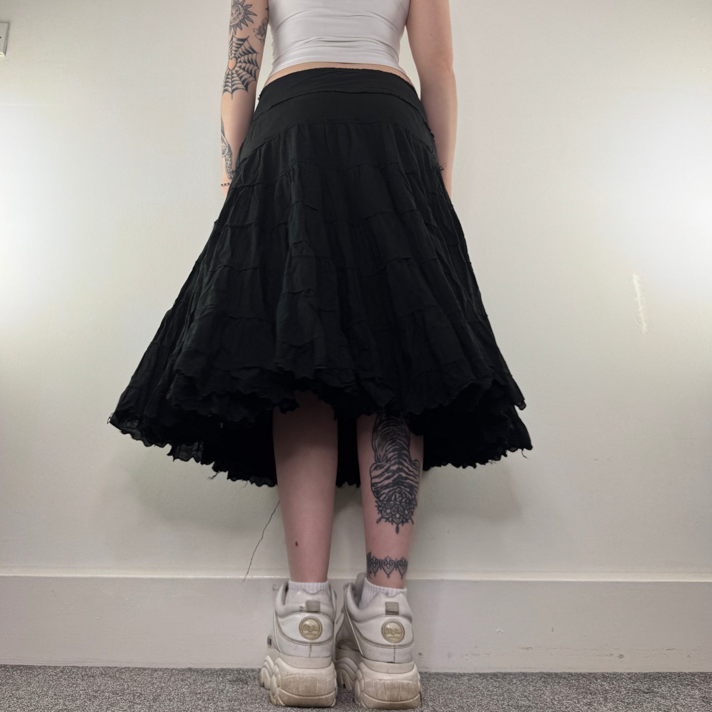 Y2K vintage Hooch tiered midi skirt