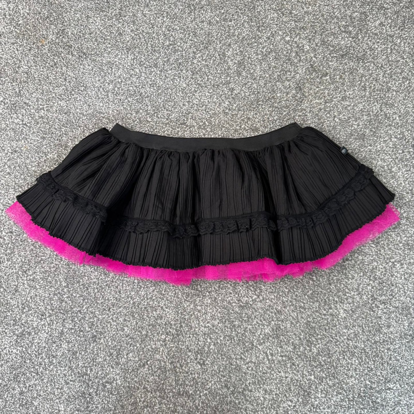 90s Y2K vintage Criminal Damage ultra low rise tutu micro mini skirt