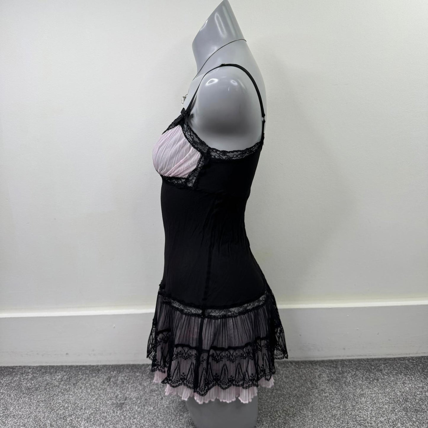 Agent Provocateur Classic Fifi silk blend chemise babydoll dress mini ruffle