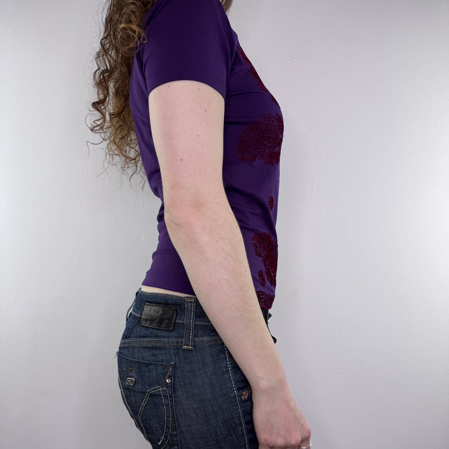 Y2K vintage Kookai fitted paisley top