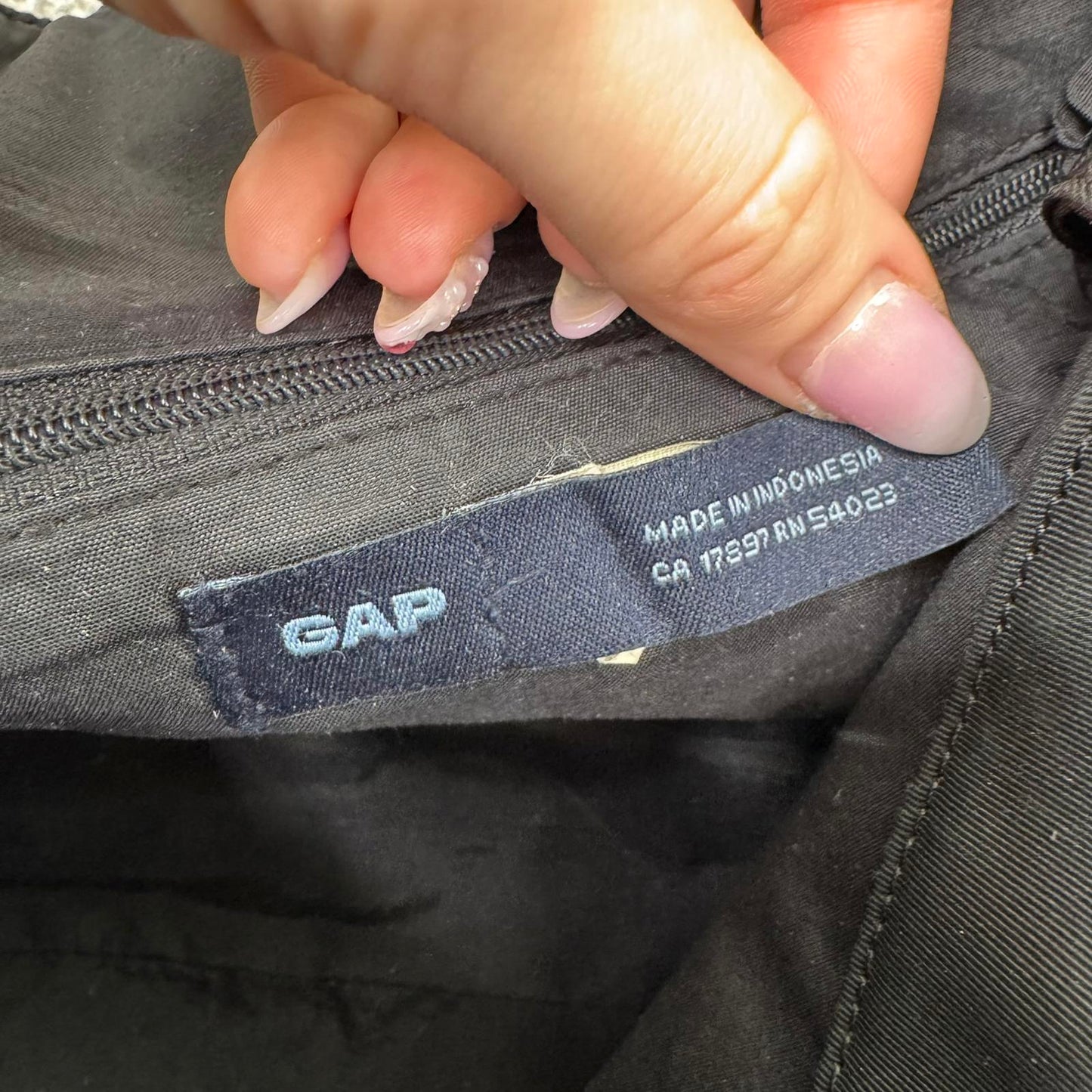 Y2K vintage Gap mini shoulder bag buckle canvas grommet small black silver