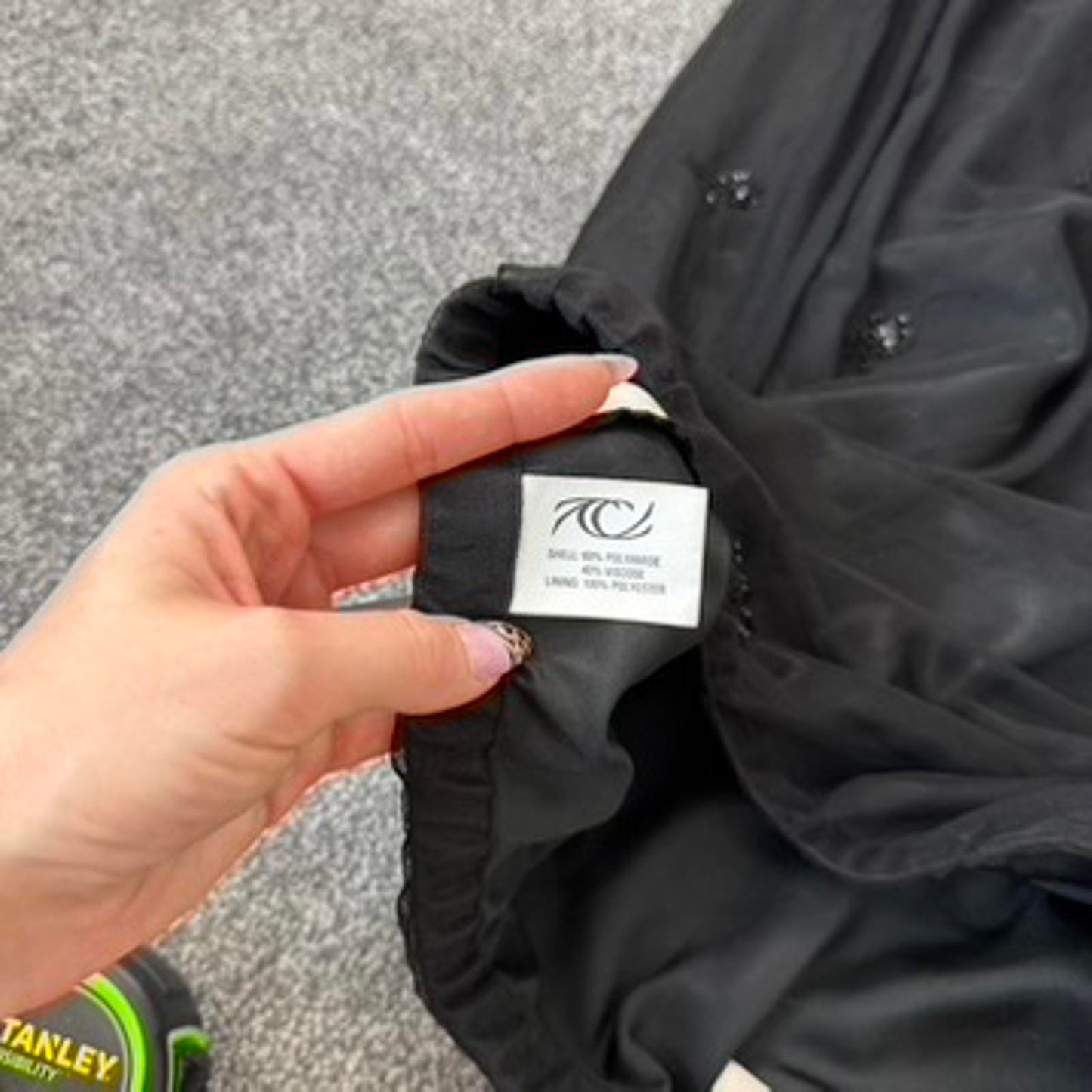 Y2K vintage mesh overlay floral maxi skirt floral embroidered hem stretchy waist